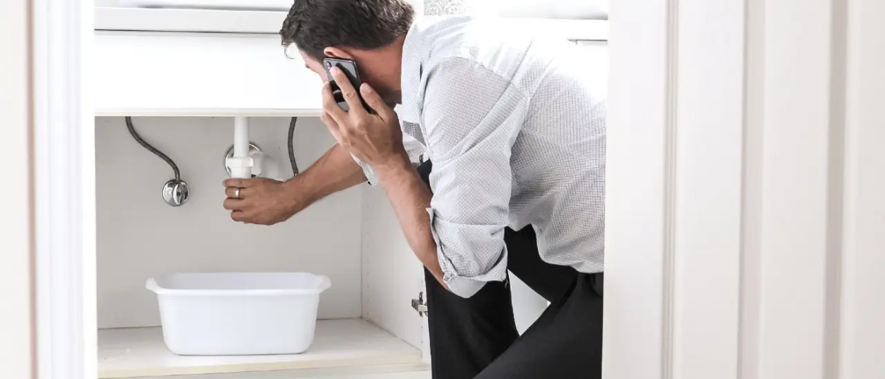 Tradesman on a call